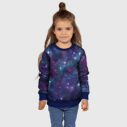 Свитшот детский Бесконечность звездного неба, цвет: 3D-синий — фото 2