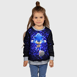 Свитшот детский Sonic sequins, цвет: 3D-меланж — фото 2