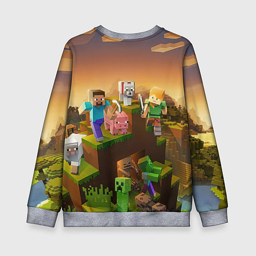 Детский свитшот Никита Minecraft / 3D-Меланж – фото 2