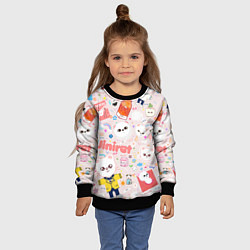 Свитшот детский Skzoo Jinniret pattern cartoon avatar, цвет: 3D-черный — фото 2