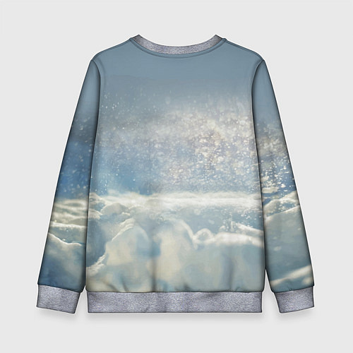 Детский свитшот Кот встречает Новый Год! / 3D-Меланж – фото 2