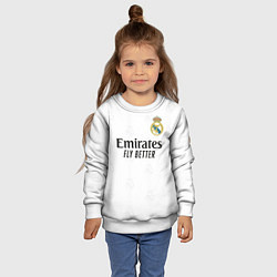 Свитшот детский Бензема Реал Мадрид форма 20222023, цвет: 3D-белый — фото 2