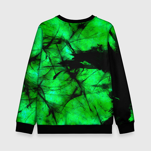 Детский свитшот Зеленый фантом / 3D-Черный – фото 2