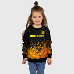 Свитшот детский One Piece - gold gradient: символ сверху, цвет: 3D-черный — фото 2