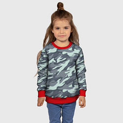 Свитшот детский Узор камуфляж, цвет: 3D-красный — фото 2