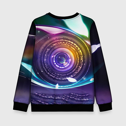 Детский свитшот Глаз Вселенной / 3D-Черный – фото 2
