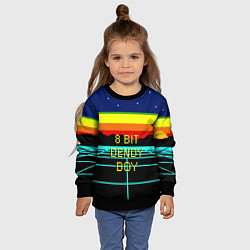 Свитшот детский 8 bit dendy boy, цвет: 3D-черный — фото 2