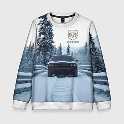 Детский свитшот Dodge in winter forest