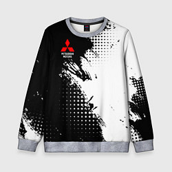 Свитшот детский Mitsubishi - черно-белая абстракция, цвет: 3D-меланж