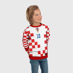 Свитшот детский Модрич Сборная Хорватии форма к чемпионату мира 20, цвет: 3D-красный — фото 2