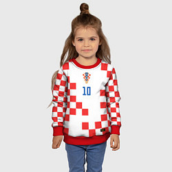 Свитшот детский Модрич Сборная Хорватии форма к чемпионату мира 20, цвет: 3D-красный — фото 2