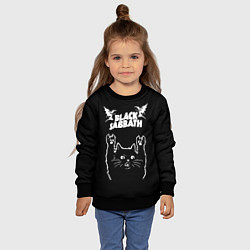 Свитшот детский Black Sabbath рок кот, цвет: 3D-черный — фото 2