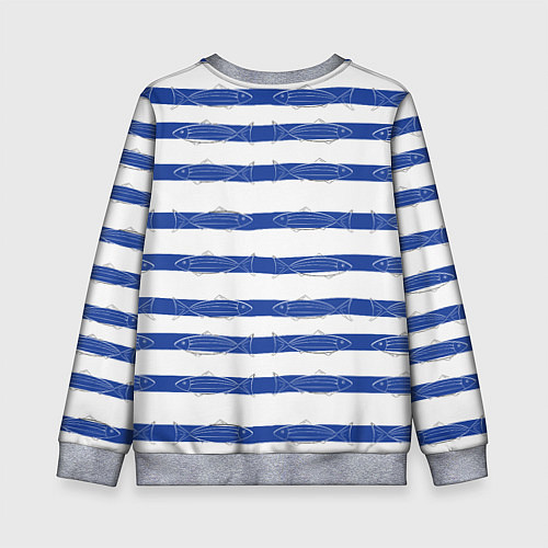 Детский свитшот Рыбы в полоску / 3D-Меланж – фото 2