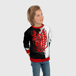 Свитшот детский АТ - Разведкорпус - Красный, цвет: 3D-красный — фото 2