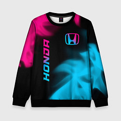 Детский свитшот Honda - neon gradient: надпись, символ