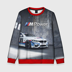 Свитшот детский BMW M4 GT4 - racing team - motorsport, цвет: 3D-красный