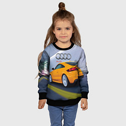 Свитшот детский Audi TT мчится в тоннеле, цвет: 3D-черный — фото 2