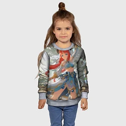 Свитшот детский Нилу Геншин Импакт, цвет: 3D-меланж — фото 2