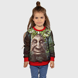 Свитшот детский Мудрое Таинственное Дерево, цвет: 3D-красный — фото 2