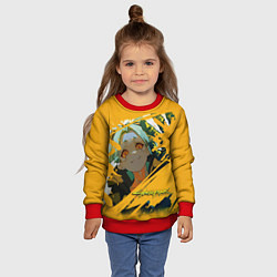 Свитшот детский Ребекка из Киберпанка, цвет: 3D-красный — фото 2