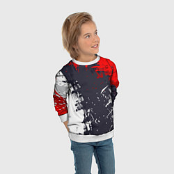 Свитшот детский Абстрактные брызги, цвет: 3D-белый — фото 2