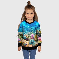 Свитшот детский Дно морское, цвет: 3D-черный — фото 2