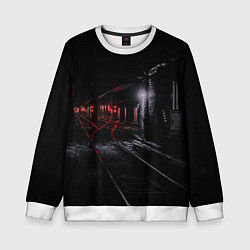 Свитшот детский Тоннель метро, цвет: 3D-белый