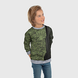 Свитшот детский Камуфляж РОССИЯ с железной вставкой, цвет: 3D-меланж — фото 2