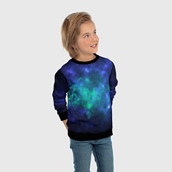Свитшот детский Космический пейзаж во Вселенной, цвет: 3D-черный — фото 2