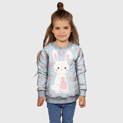 Свитшот детский Маленький зайчонок, цвет: 3D-меланж — фото 2