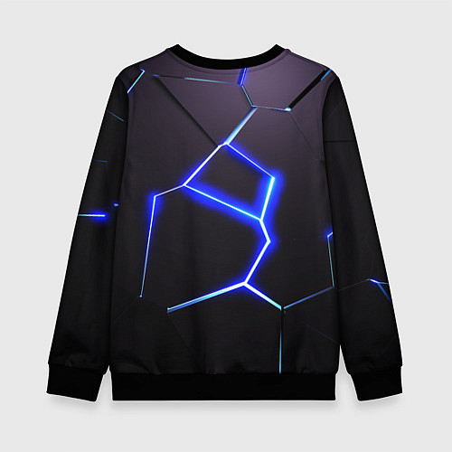 Детский свитшот Неоновый разлом плит / 3D-Черный – фото 2