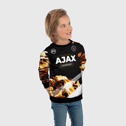 Свитшот детский Ajax legendary sport fire, цвет: 3D-черный — фото 2