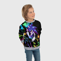 Свитшот детский Sonic Exe - Hedgehog - video game, цвет: 3D-меланж — фото 2