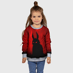 Свитшот детский Evil Rabbit, цвет: 3D-меланж — фото 2