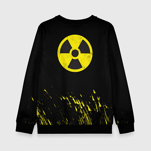 Детский свитшот Radiation - радиационная опасность / 3D-Черный – фото 2