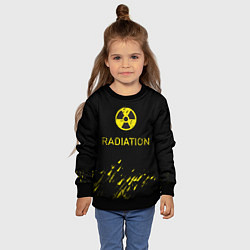 Свитшот детский Radiation - радиационная опасность, цвет: 3D-черный — фото 2