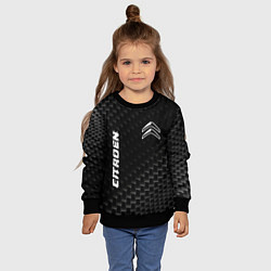 Свитшот детский Citroen карбоновый фон, цвет: 3D-черный — фото 2