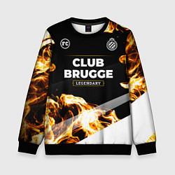 Свитшот детский Club Brugge legendary sport fire, цвет: 3D-черный