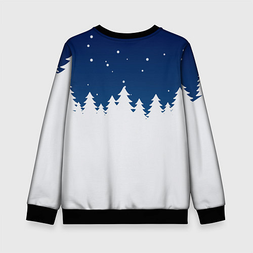 Детский свитшот Злой кролик и ёлка - 2023 / 3D-Черный – фото 2