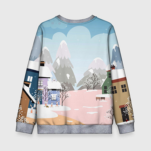 Детский свитшот Счастья в новом году! / 3D-Меланж – фото 2