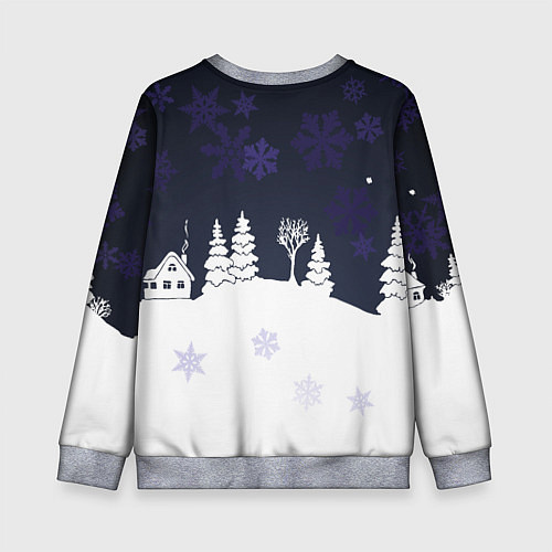 Детский свитшот С новым годом! минимализм / 3D-Меланж – фото 2