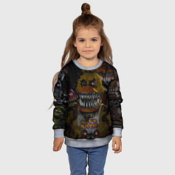 Свитшот детский Кошмарная Чика, цвет: 3D-меланж — фото 2