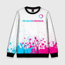 Свитшот детский The Callisto Protocol neon gradient style: символ, цвет: 3D-черный