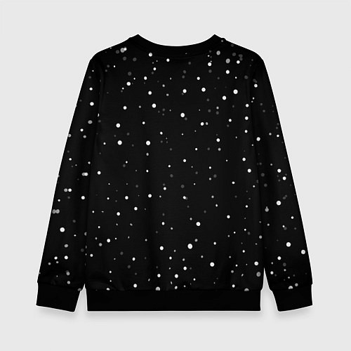 Детский свитшот Кролик ДЭБ и снегопад / 3D-Черный – фото 2