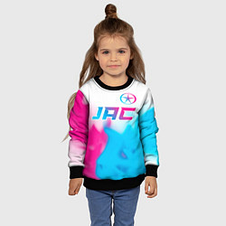 Свитшот детский JAC neon gradient style: символ сверху, цвет: 3D-черный — фото 2