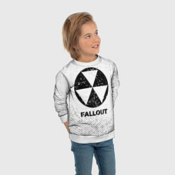 Свитшот детский Fallout с потертостями на светлом фоне, цвет: 3D-белый — фото 2