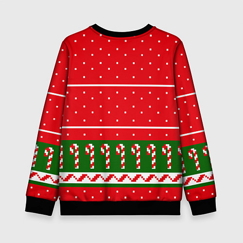 Детский свитшот Серый котик - игра в снежки / 3D-Черный – фото 2