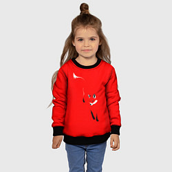 Свитшот детский Красная лиса, цвет: 3D-черный — фото 2