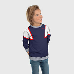 Свитшот детский FIRM с белыми плечами, цвет: 3D-меланж — фото 2