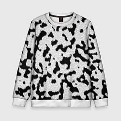 Свитшот детский Далматин - текстура, цвет: 3D-белый